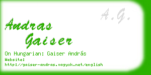 andras gaiser business card